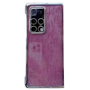 For Huawei Mate X2 PC Side Buckle+Ripples Glitter Paper Full Coverage Phone Case(Red)