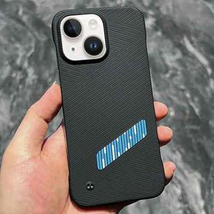 For iPhone 13 Carbon Fiber Frameless Cooling Phone Case(Blue)