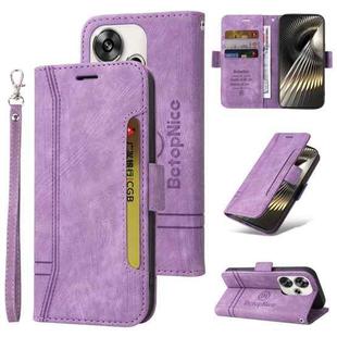 For Xiaomi Poco F6 BETOPNICE Dual-side Buckle Leather Phone Case(Purple)