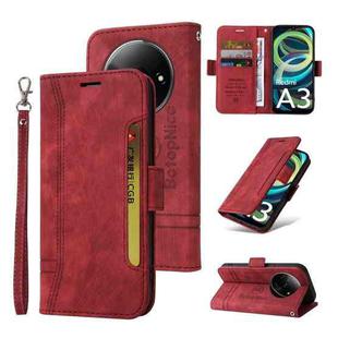 For Xiaomi Poco C61 4G / Redmi A3 4G Global BETOPNICE Dual-side Buckle Leather Phone Case(Red)