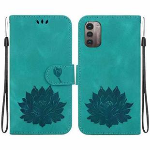 For Nokia G21 / G11 Lotus Embossed Leather Phone Case(Green)