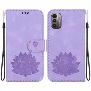 For Nokia G21 / G11 Lotus Embossed Leather Phone Case(Purple)