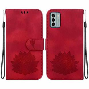For Nokia G22 Lotus Embossed Leather Phone Case(Red)