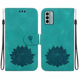 For Nokia G22 Lotus Embossed Leather Phone Case(Green)