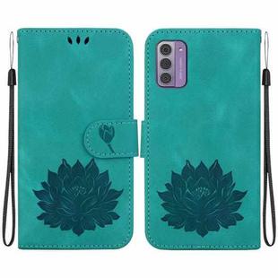For Nokia G42 Lotus Embossed Leather Phone Case(Green)