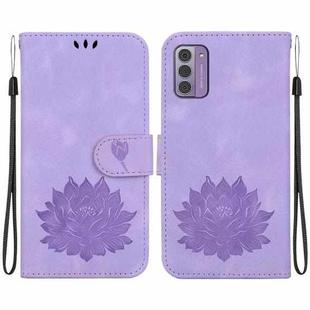 For Nokia G42 Lotus Embossed Leather Phone Case(Purple)