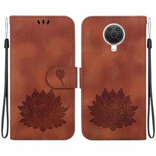 For Nokia G10 / G20 Lotus Embossed Leather Phone Case(Brown)