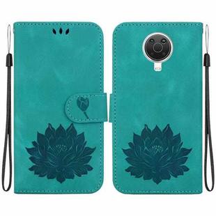 For Nokia G10 / G20 Lotus Embossed Leather Phone Case(Green)