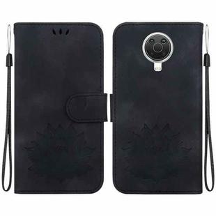 For Nokia G10 / G20 Lotus Embossed Leather Phone Case(Black)