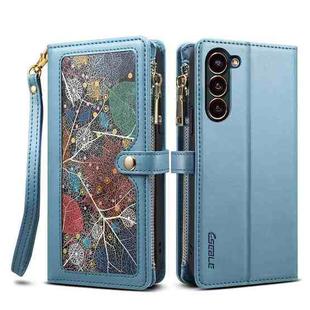 For Samsung Galaxy S24+ 5G ESEBLE Star Series Lanyard Zipper Wallet RFID Leather Case(Blue)