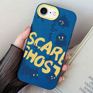 For iPhone 7 / 8 / SE 2022 Scared Ghost PC Hybrid TPU Phone Case(Royal Blue)