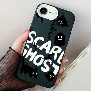For iPhone 7 / 8 / SE 2022 Scared Ghost PC Hybrid TPU Phone Case(Black)