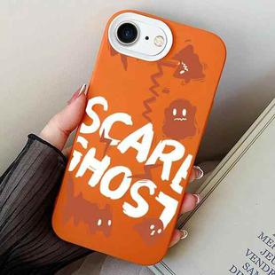 For iPhone 7 / 8 / SE 2022 Scared Ghost PC Hybrid TPU Phone Case(Orange)