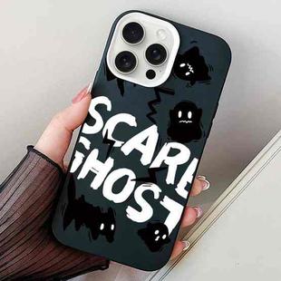 For iPhone 13 Pro Scared Ghost PC Hybrid TPU Phone Case(Black)
