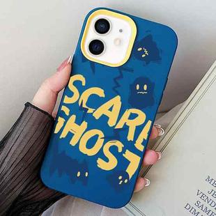 For iPhone 12 mini Scared Ghost PC Hybrid TPU Phone Case(Royal Blue)