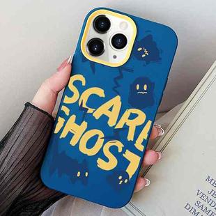 For iPhone 11 Pro Max Scared Ghost PC Hybrid TPU Phone Case(Royal Blue)