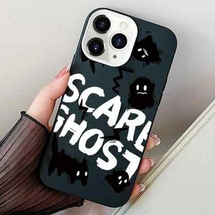 For iPhone 11 Pro Max Scared Ghost PC Hybrid TPU Phone Case(Black)