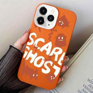 For iPhone 11 Pro Max Scared Ghost PC Hybrid TPU Phone Case(Orange)