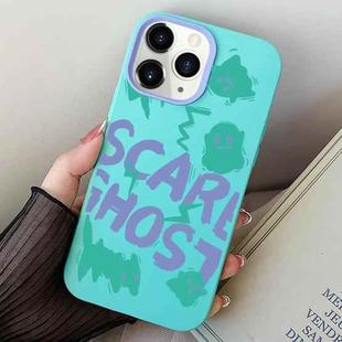 For iPhone 11 Pro Scared Ghost PC Hybrid TPU Phone Case(Sky Cyan)