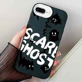 For iPhone 7 Plus / 8 Plus Scared Ghost PC Hybrid TPU Phone Case(Black)
