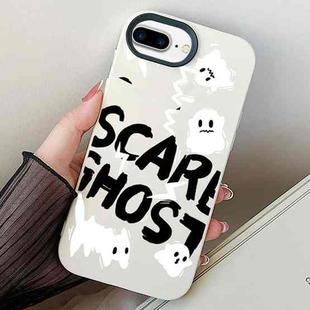 For iPhone 7 Plus / 8 Plus Scared Ghost PC Hybrid TPU Phone Case(White)