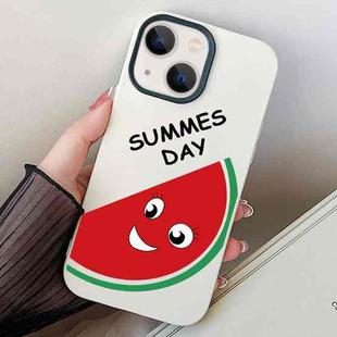 For iPhone 14 Plus Watermelon PC Hybrid TPU Phone Case(White)