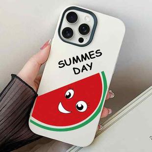 For iPhone 14 Pro Watermelon PC Hybrid TPU Phone Case(White)
