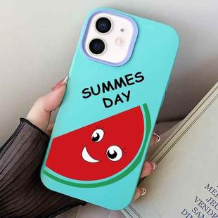 For iPhone 12 mini Watermelon PC Hybrid TPU Phone Case(Sky Cyan)