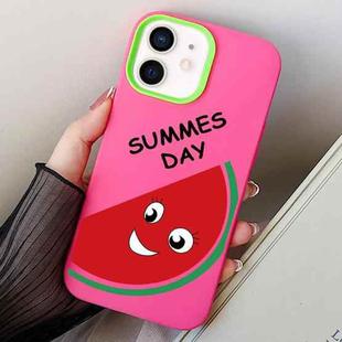 For iPhone 12 mini Watermelon PC Hybrid TPU Phone Case(Rose Red)