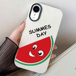 For iPhone XR Watermelon PC Hybrid TPU Phone Case(White)