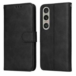 For Sony Xperia 1 VI Classic Calf Texture Flip Leather Phone Case(Black)