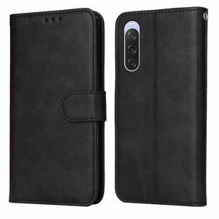 For Sony Xperia 10 V Classic Calf Texture Flip Leather Phone Case(Black)