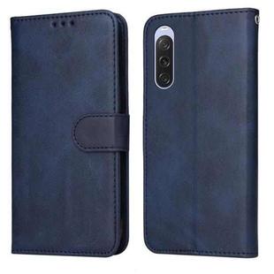 For Sony Xperia 10 V Classic Calf Texture Flip Leather Phone Case(Blue)