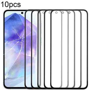 For Samsung Galaxy A55 SM-A556B 10pcs Front Screen Outer Glass Lens with OCA Optically Clear Adhesive