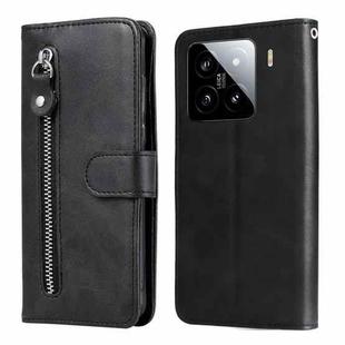 For Xiaomi 15 Fashion Calf Texture Zipper Leather Phone Case(Black)