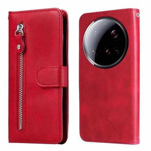 For Xiaomi 15 Ultra Fashion Calf Texture Zipper Leather Phone Case(Red)