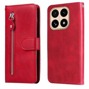 For Xiaomi 15T 5G Fashion Calf Texture Zipper Leather Phone Case(Red)