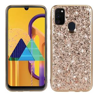 For Samsung Galaxy A21s Glitter Powder Shockproof TPU Protective Case(Gold)