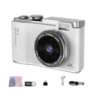 LK003 2.4 inch Dual-lens 4K HD CCD Camera Retro Kids Camera(White)