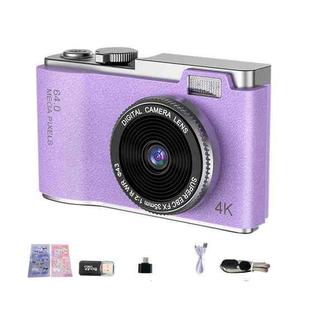 LK003 2.4 inch Dual-lens 4K HD CCD Camera Retro Kids Camera(Purple)