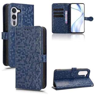 For Fujitsu Arrows Alpha F-51F Honeycomb Dot Texture Leather Phone Case(Blue)