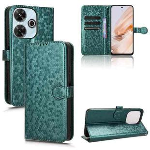 For Xiaomi Redmi 13 4G / Note 13R 5G Honeycomb Dot Texture Leather Phone Case(Green)