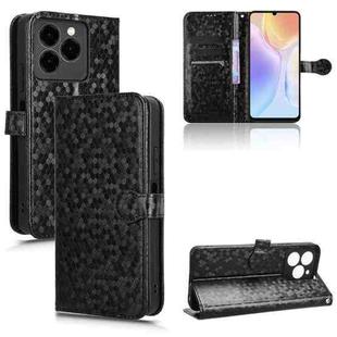 For Ulefone Note 20 Pro Honeycomb Dot Texture Leather Phone Case(Black)