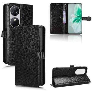 For Oukitel C38 Honeycomb Dot Texture Leather Phone Case(Black)