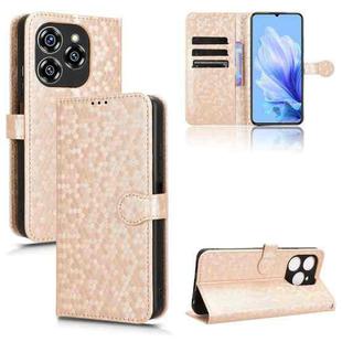 For Oukitel C50 Honeycomb Dot Texture Leather Phone Case(Gold)