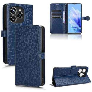 For Oukitel C50 Honeycomb Dot Texture Leather Phone Case(Blue)