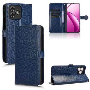 For Oukitel C53 Honeycomb Dot Texture Leather Phone Case(Blue)