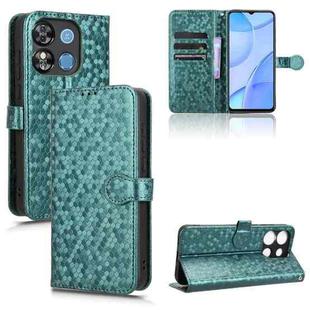 For Oukitel C57S Honeycomb Dot Texture Leather Phone Case(Green)