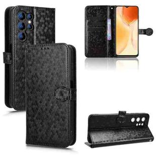 For Oukitel C61 / C61 Pro Honeycomb Dot Texture Leather Phone Case(Black)