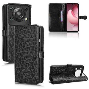 For Oukitel C60 / C60 Pro Honeycomb Dot Texture Leather Phone Case(Black)
